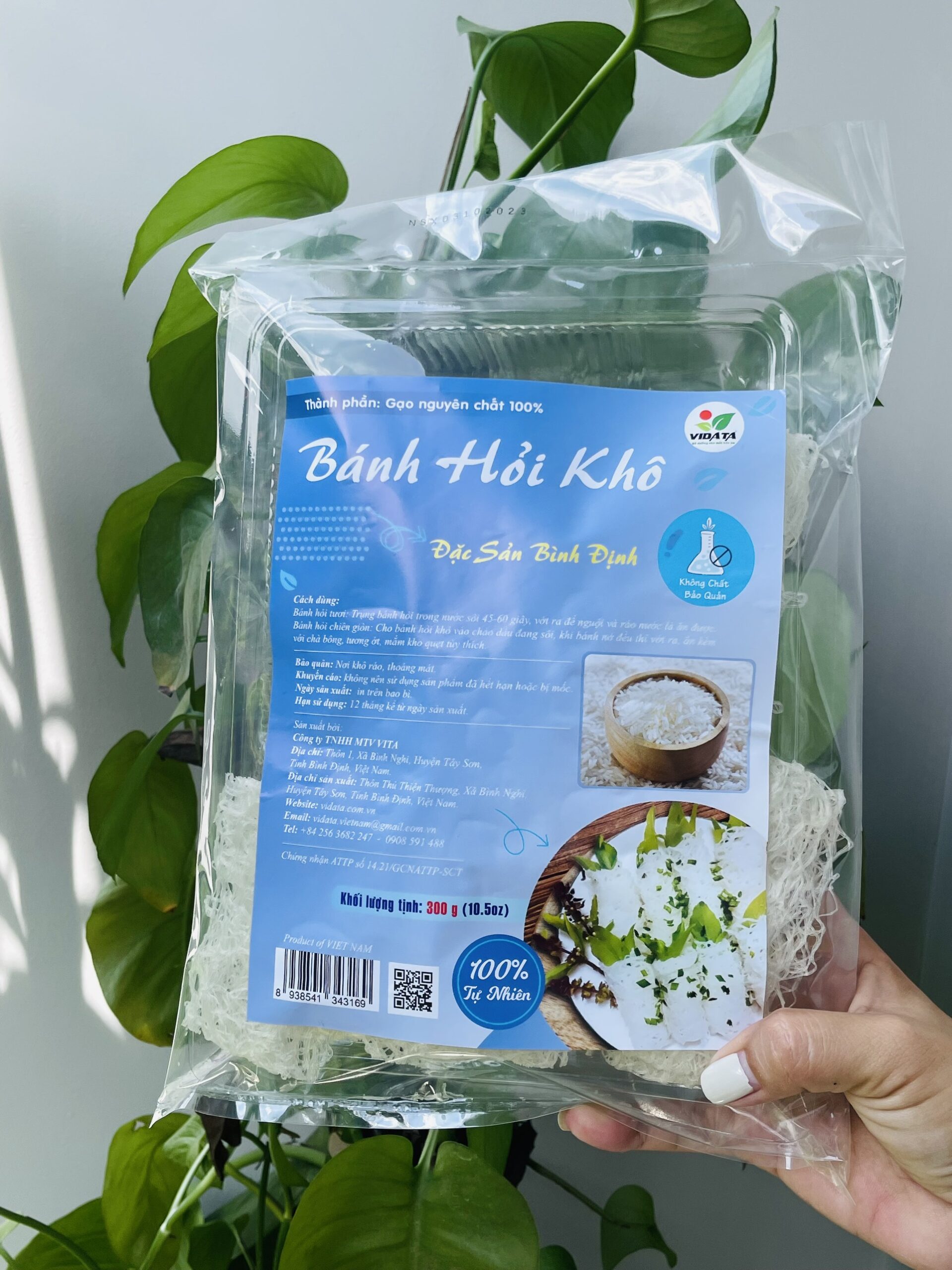 Bánh Hỏi Khô Vidata được làm từ cách sản xuất đặc biệt, giúp bánh được bảo quản cực kỳ tốt